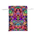 Flower Patterns Abstract Pattern Digital Art Lightweight Drawstring Pouch (L) Back
