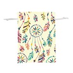 Dreamcatcher Abstract Pattern Lightweight Drawstring Pouch (L) Back