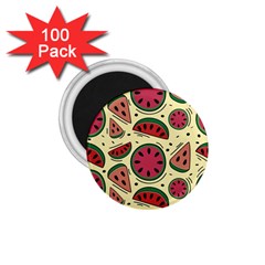 Watermelon Pattern Slices Fruit 1 75  Magnets (100 Pack)  by Semog4