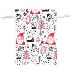 Christmas Themed Seamless Pattern Lightweight Drawstring Pouch (xl) by Semog4