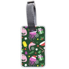 Colorful Funny Christmas Pattern Luggage Tag (one Side) by Semog4