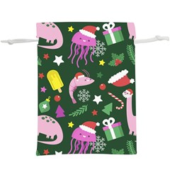 Colorful Funny Christmas Pattern Lightweight Drawstring Pouch (xl) by Semog4
