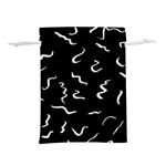 Scribbles Lines Drawing Picture Lightweight Drawstring Pouch (L) Back