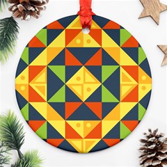 Background Geometric Color Ornament (round) by Semog4