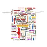 Writing Author Motivation Words Lightweight Drawstring Pouch (M) Front