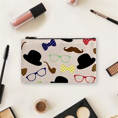 Moustache-hat-bowler-bowler-hat Cosmetic Bag (small) by Semog4