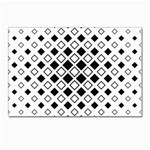 Square-diagonal-pattern-monochrome Postcards 5  x 7  (Pkg of 10) Front