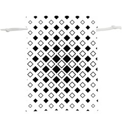 Square-diagonal-pattern-monochrome Lightweight Drawstring Pouch (xl) by Semog4