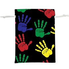 Handprints-hand-print-colourful Lightweight Drawstring Pouch (xl) by Semog4