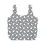 Pattern-monochrome-repeat- Full Print Recycle Bag (M) Back