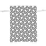 Pattern-monochrome-repeat- Lightweight Drawstring Pouch (XL) Front