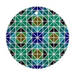 Mosaic-triangle-symmetry- Ornament (round) by Semog4