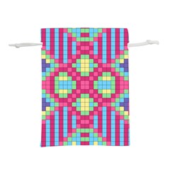 Checkerboard-squares-abstract---- Lightweight Drawstring Pouch (l) by Semog4