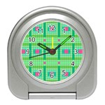 Checkerboard-squares-abstract-- Travel Alarm Clock Front