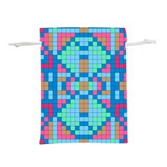 Checkerboard-squares-abstract Lightweight Drawstring Pouch (m) by Semog4