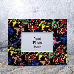 Grateful Dead Pattern White Tabletop Photo Frame 4 x6  by Semog4