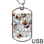 Gears Movement Machine Dog Tag USB Flash (One Side) Front