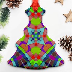 Farbenpracht Kaleidoscope Pattern Christmas Tree Ornament (two Sides) by Semog4
