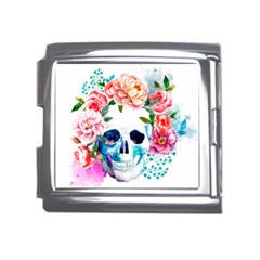 Day Of The Dead Skull Art Mega Link Italian Charm (18mm) by Salman4z
