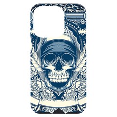 Skull Drawing Iphone 14 Pro Black Uv Print Case by Salman4z