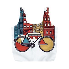 Amsterdam Graphic Design Poster Illustration Full Print Recycle Bag (m) by Salman4z