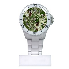 Texture Ornament Pattern Seamless Paisley Plastic Nurses Watch by Salman4z