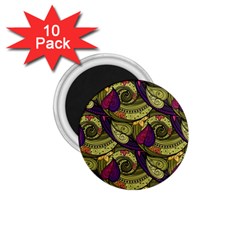 Pattern Vector Texture Style Garden Drawn Hand Floral 1 75  Magnets (10 Pack)  by Salman4z