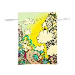 Doodle Wallpaper Artistic Surreal Lightweight Drawstring Pouch (s) by Salman4z