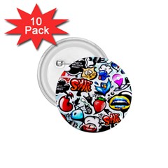 Graffiti Art Cartoon Comic 1 75  Buttons (10 Pack) by Salman4z