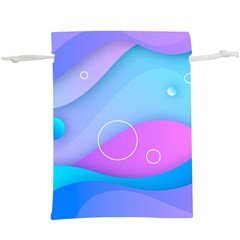 Colorful Blue Purple Wave Lightweight Drawstring Pouch (xl) by Salman4z