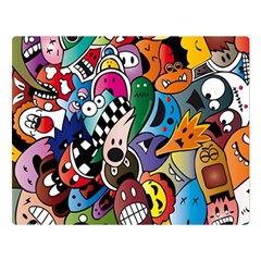 Cartoon Explosion Cartoon Characters Funny Two Sides Premium Plush Fleece Blanket (large) by Salman4z