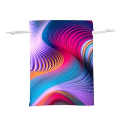 Colorful 3d Waves Creative Wave Waves Wavy Background Texture Lightweight Drawstring Pouch (s) by Salman4z