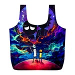 Rick And Morty In Outer Space Full Print Recycle Bag (L) Back