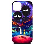 Rick And Morty In Outer Space iPhone 14 Plus Black UV Print Case Front