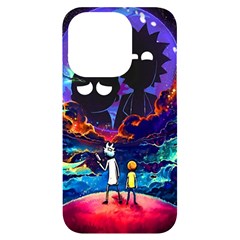 Rick And Morty In Outer Space Iphone 14 Pro Black Uv Print Case by Salman4z