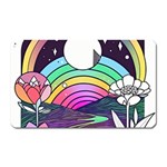 Rainbow Fun Cute Minimal Doodle Drawing Art Magnet (Rectangular) Front