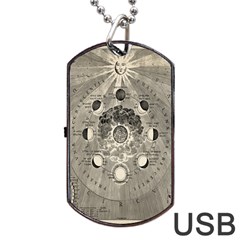 Old Vintage Astronomy Dog Tag Usb Flash (two Sides) by ConteMonfrey