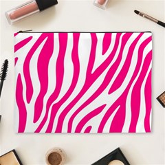 Pink Fucsia Zebra Vibes Animal Print Cosmetic Bag (xl) by ConteMonfrey