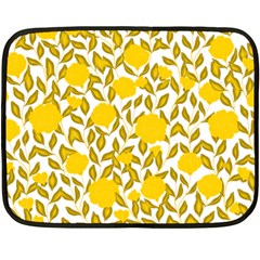 Blue Flowers On The Wall   Two Sides Fleece Blanket (mini) by ConteMonfrey