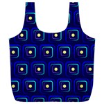 Blue Neon Squares - Modern Abstract Full Print Recycle Bag (XXL) Back
