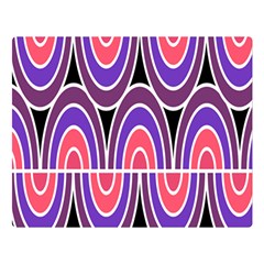 Pink, Blue, Black, Purple Tones Pop Art  Premium Plush Fleece Blanket (large) by ConteMonfrey