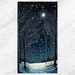Snow Christmas Starry Night Canvas 40  X 72  by Simbadda
