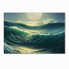 Ocean Sea Waves Tide Postcards 5  X 7  (pkg Of 10) by Simbadda