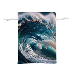 Tsunami Waves Ocean Sea Water Rough Seas Lightweight Drawstring Pouch (l) by Wegoenart