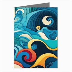 Waves Ocean Sea Abstract Whimsical Abstract Art 5 Greeting Cards (pkg Of 8) by Wegoenart