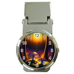 Ai Generated Mushrooms Wallpaper Money Clip Watches by Uceng