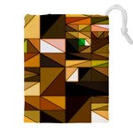 Abstract Experimental Geometric Shape Pattern Drawstring Pouch (4XL) Front