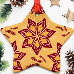 Flower Mandala Template Sketch Drawing Art Star Ornament (two Sides) by Uceng