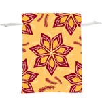 Flower Mandala Template Sketch Drawing Art Lightweight Drawstring Pouch (XL) Back