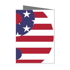 Yang Yin America Flag Abstract Art Asian Balance Mini Greeting Cards (pkg Of 8) by Wegoenart
